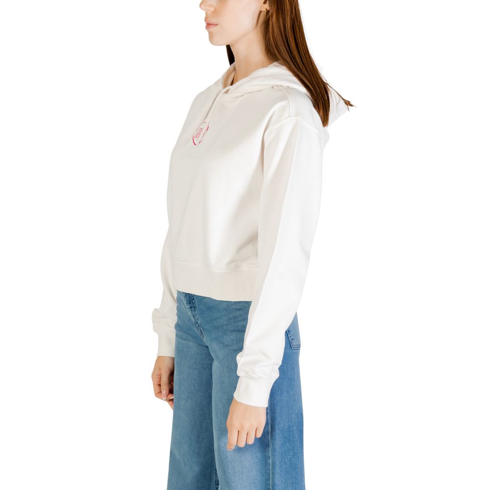 Tommy Hilfiger Jeans Cremefarbene Kapuzenpullover aus recycelter Baumwolle