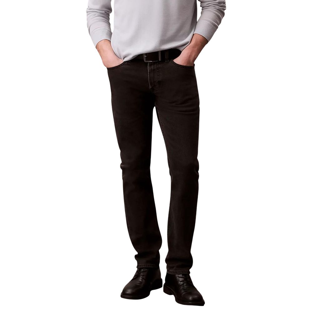 Calvin Klein Jeans Schwarze Baumwoll-Skinny Jeans