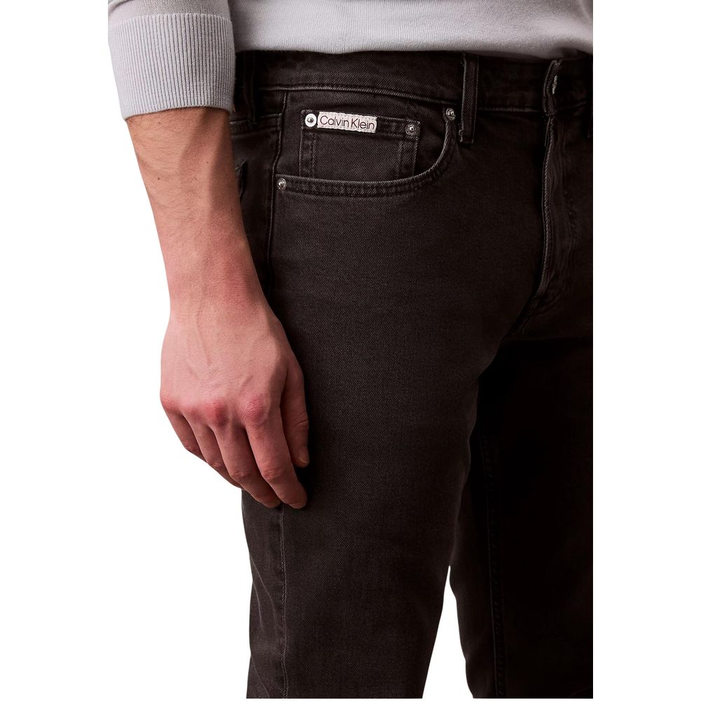 Calvin Klein Jeans Schwarze Baumwoll-Skinny Jeans