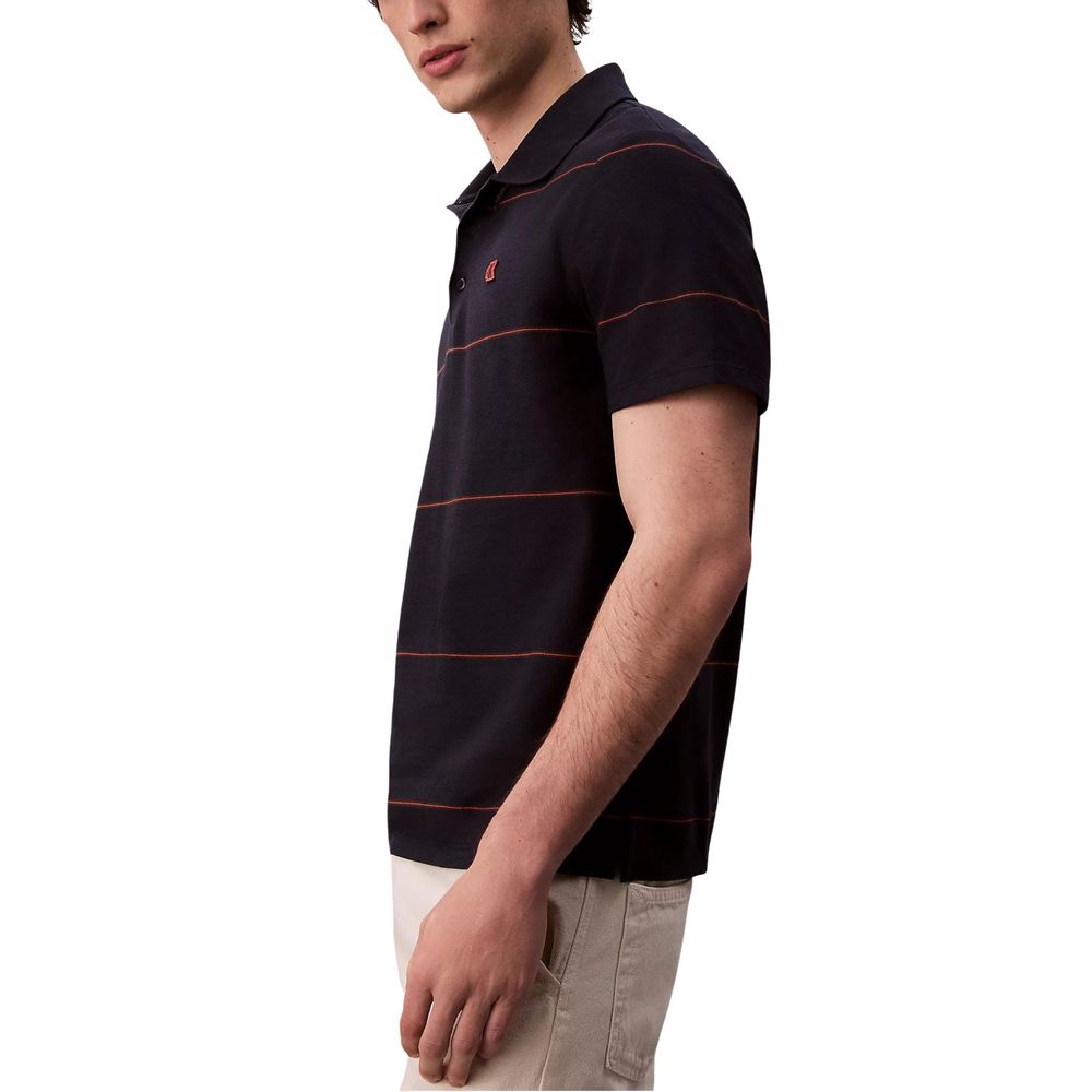 Calvin Klein Jeans Blaues Baumwoll-Poloshirt
