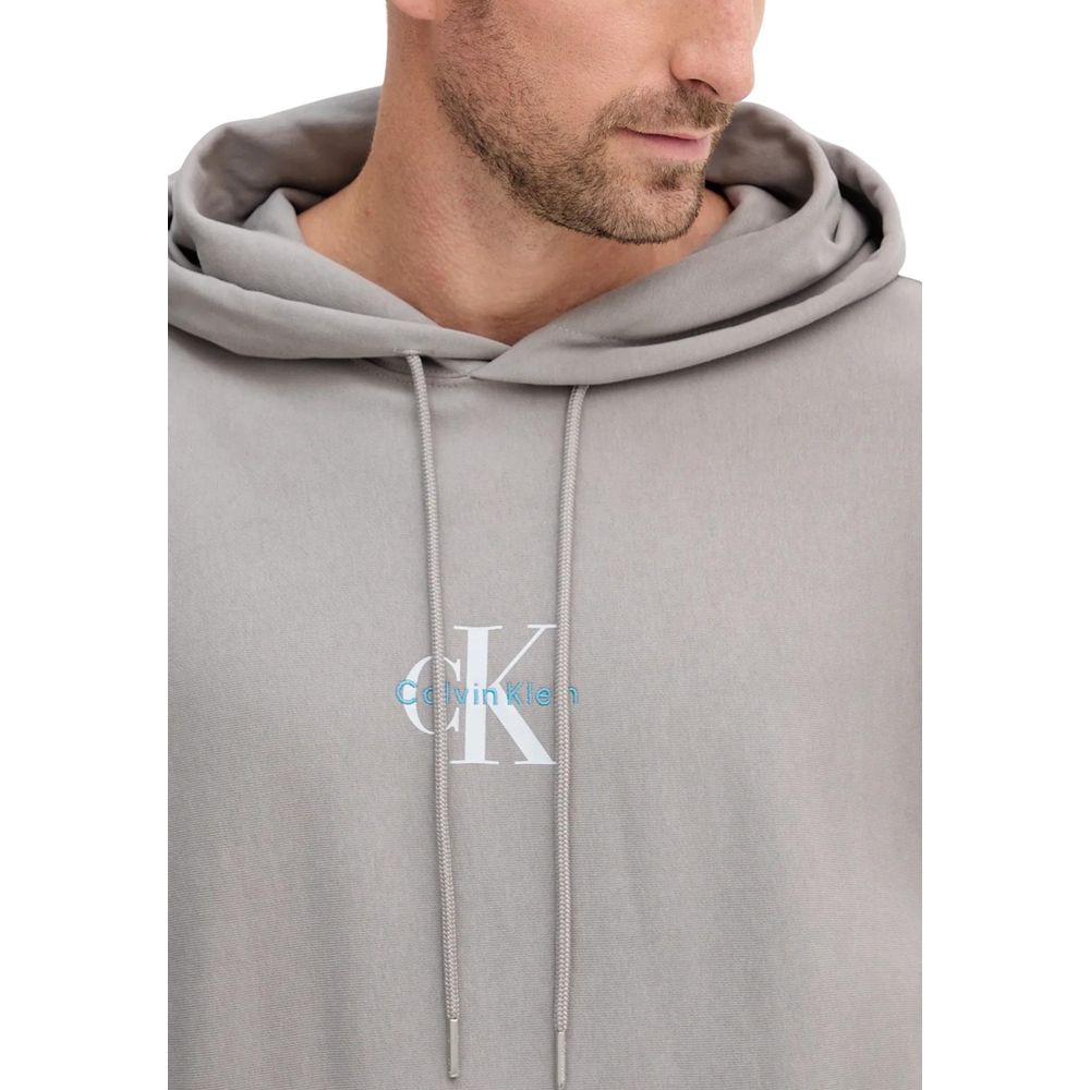 Calvin Klein Jeans Grauer Baumwoll-Hoodie