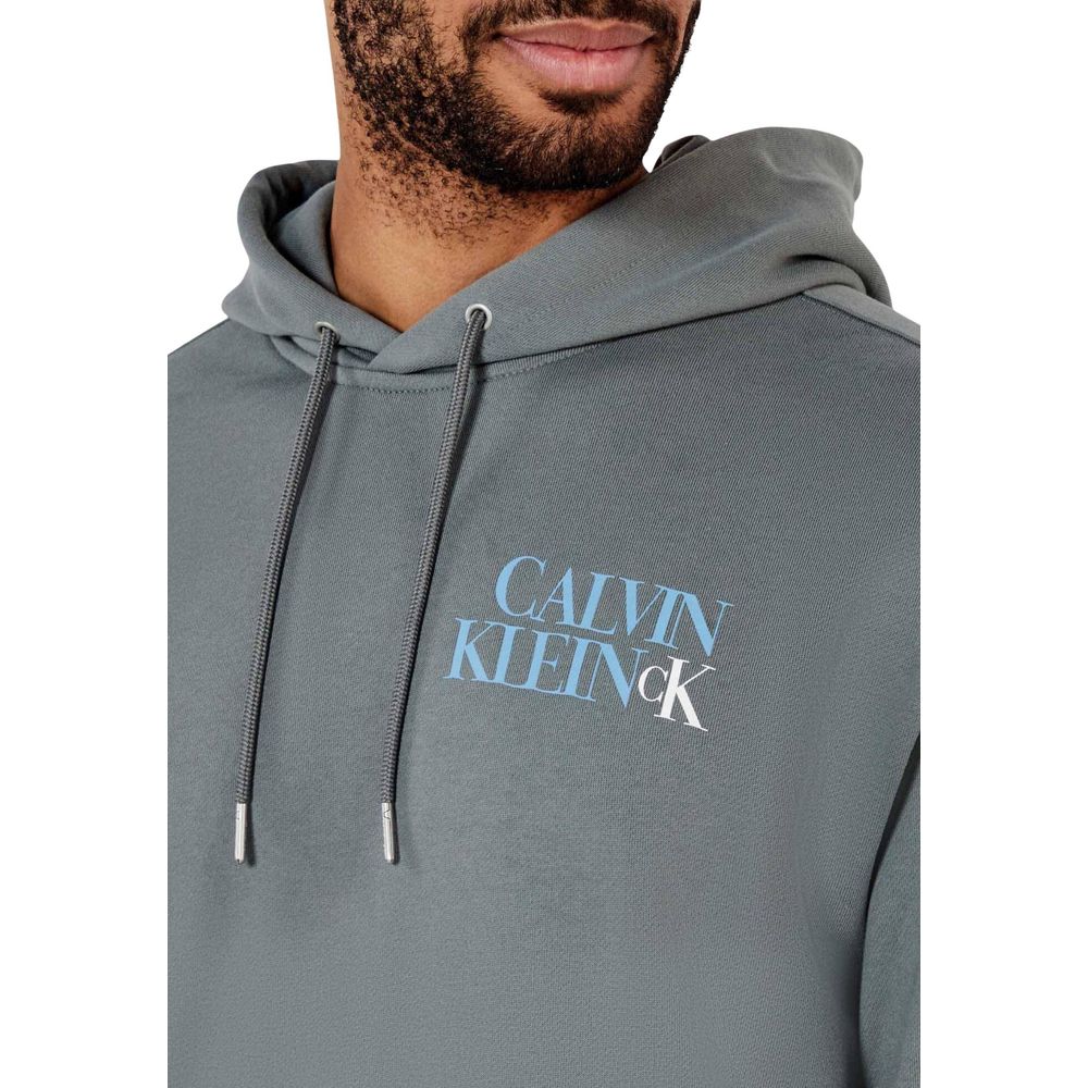 Calvin Klein Jeans Grey Cotton Hoodie