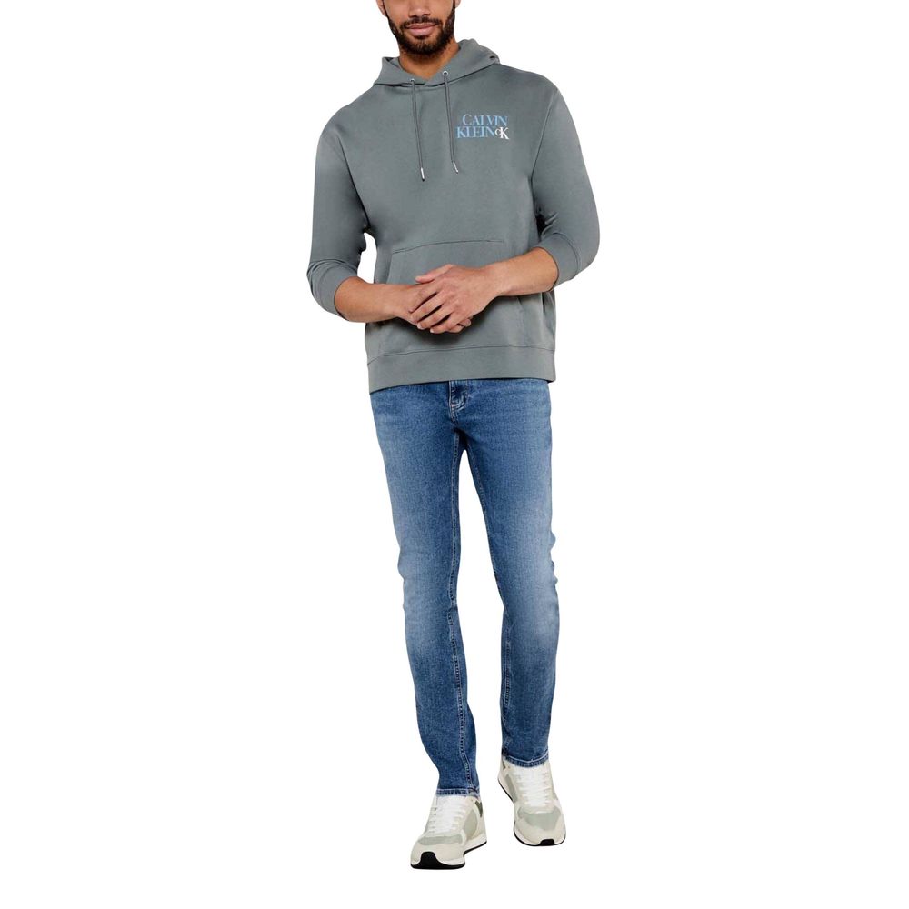 Calvin Klein Jeans Grey Cotton Hoodie