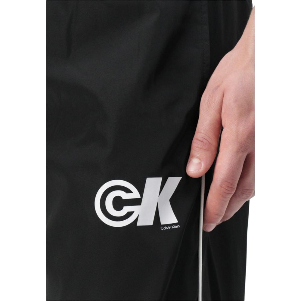 Calvin Klein Jeans Schwarze Jogginghose aus Polyester (Trainingshose)