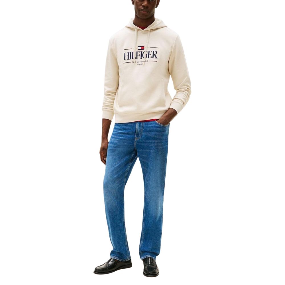 Tommy Hilfiger Beiger Kapuzenpullover aus Bio-Baumwolle