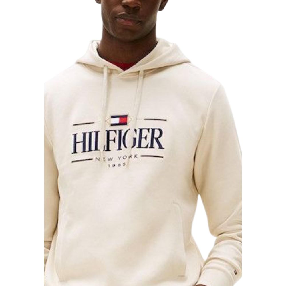 Tommy Hilfiger Beiger Kapuzenpullover aus Bio-Baumwolle