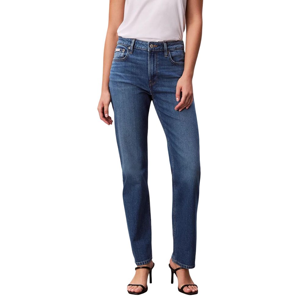 Calvin Klein Jeans Blaue Mom Jeans aus Baumwolle