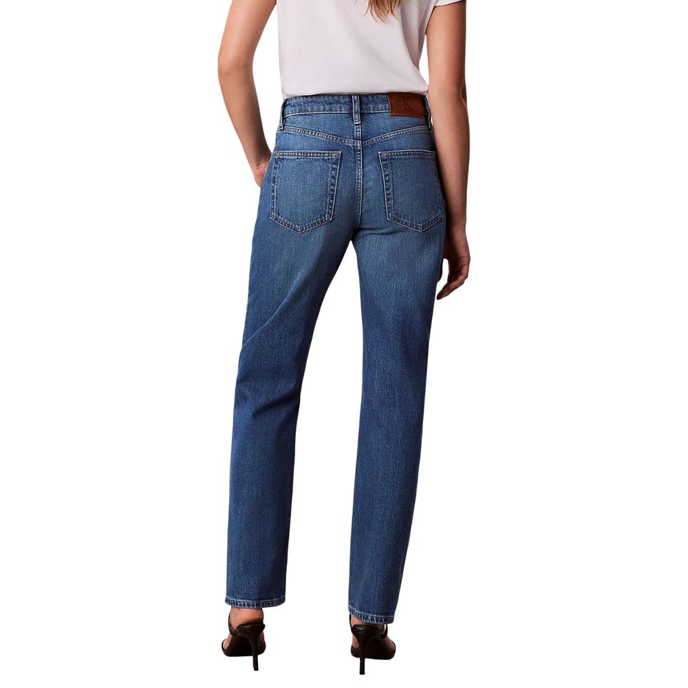 Calvin Klein Jeans Blaue Mom Jeans aus Baumwolle