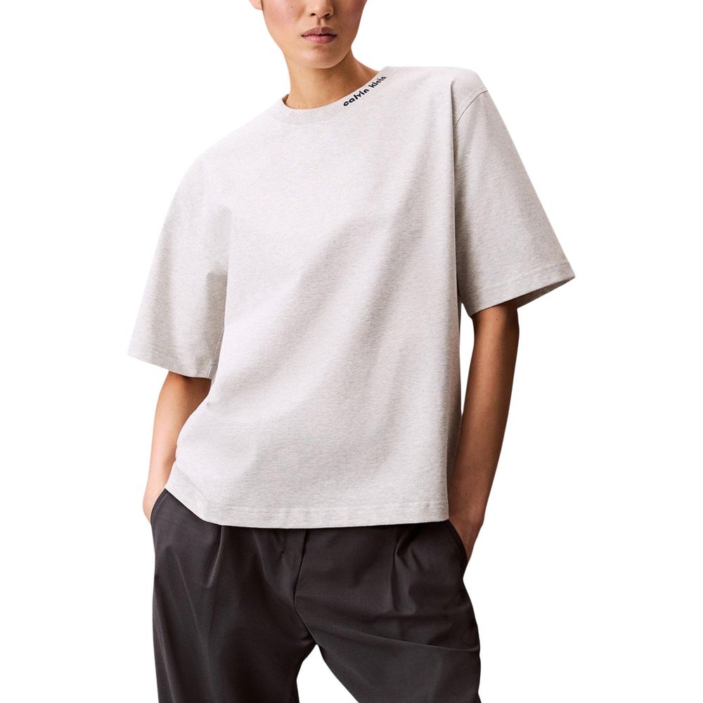 Calvin Klein Jeans Graues Baumwoll-T-Shirt