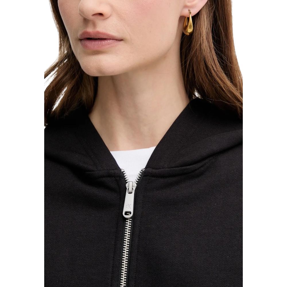Calvin Klein Jeans Schwarzer Baumwoll-Hoodie
