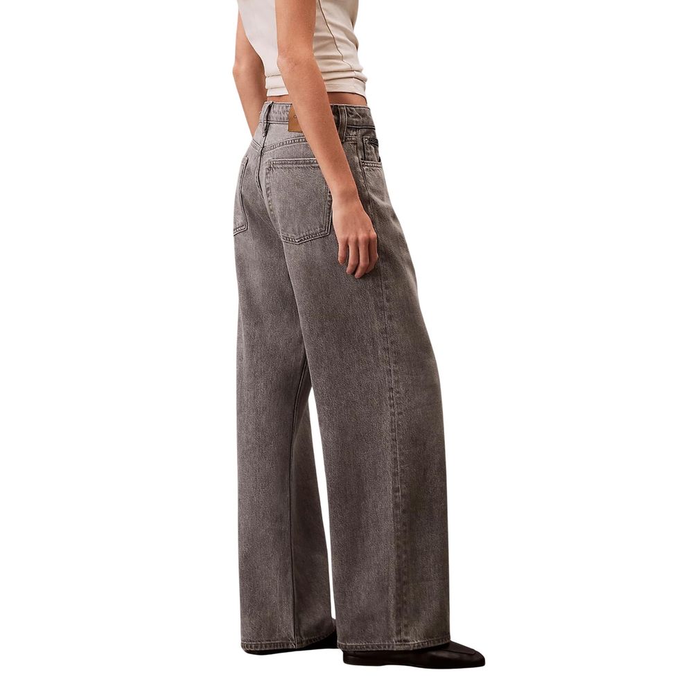 Calvin Klein Jeans Graue Baumwoll-Boyfriend-Jeans