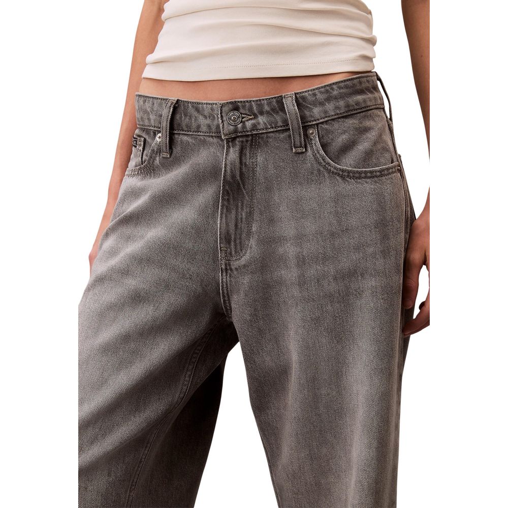 Calvin Klein Jeans Graue Baumwoll-Boyfriend-Jeans