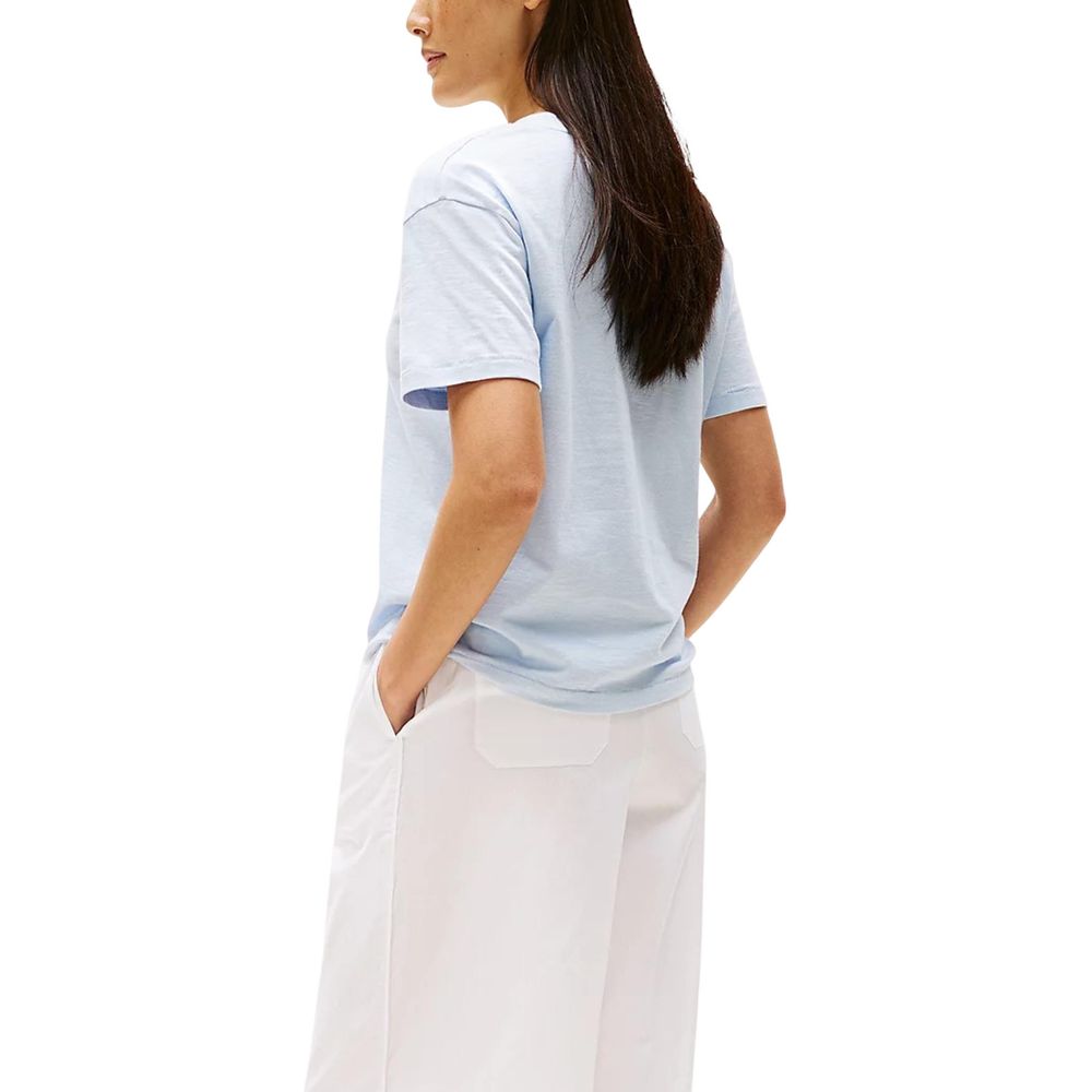 Tommy Hilfiger Blaues Bio-Baumwoll-T-Shirt
