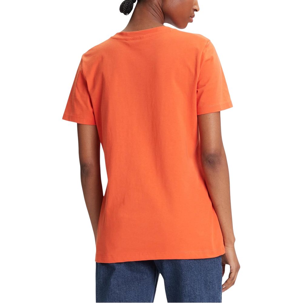 Tommy Hilfiger Orange T-Shirt aus recycelter Baumwolle