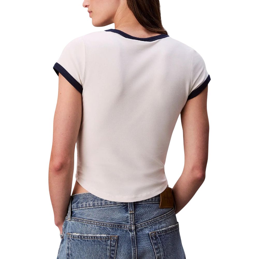 Calvin Klein Jeans Weiße Baumwoll-Tanktops