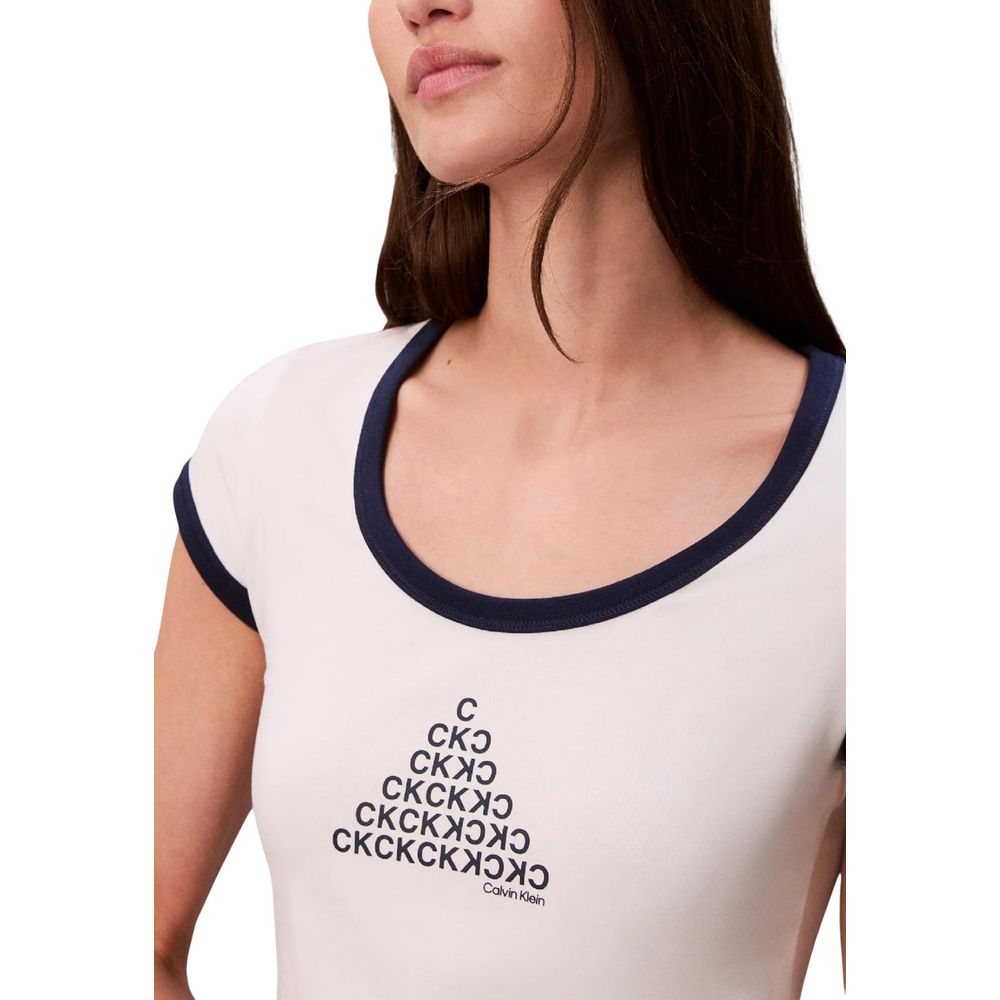 Calvin Klein Jeans Weiße Baumwoll-Tanktops