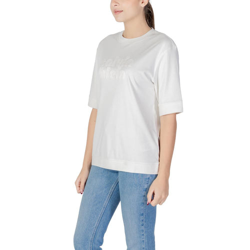 Calvin Klein Jeans Weißes Baumwoll-T-Shirt