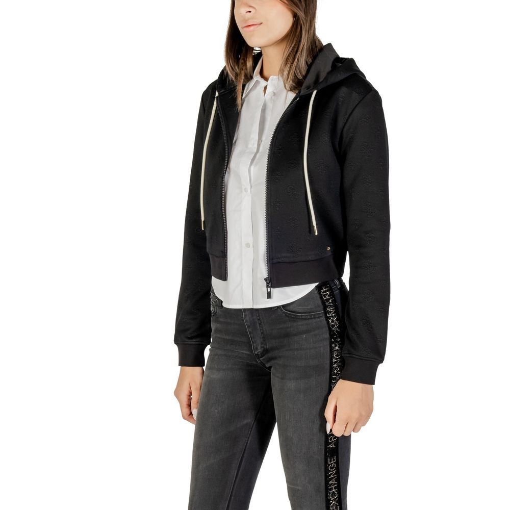 Guess Active Schwarzer Hoodie aus Polyester