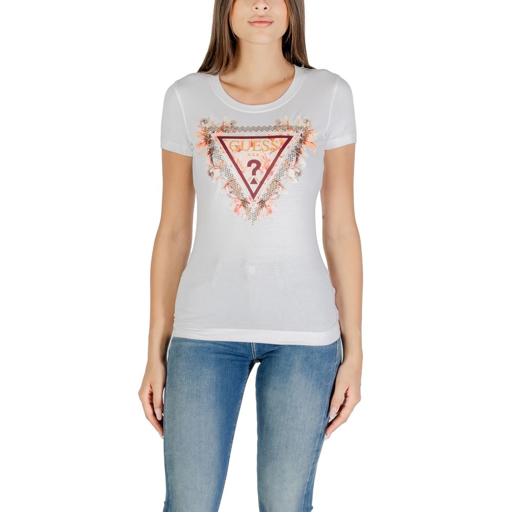 Guess Weißes Baumwoll-T-Shirt