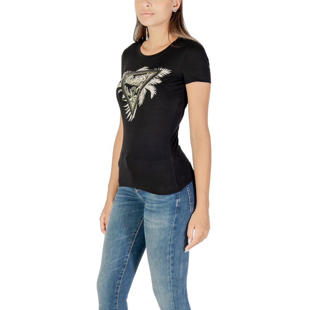 Guess Schwarzes Baumwoll-T-Shirt
