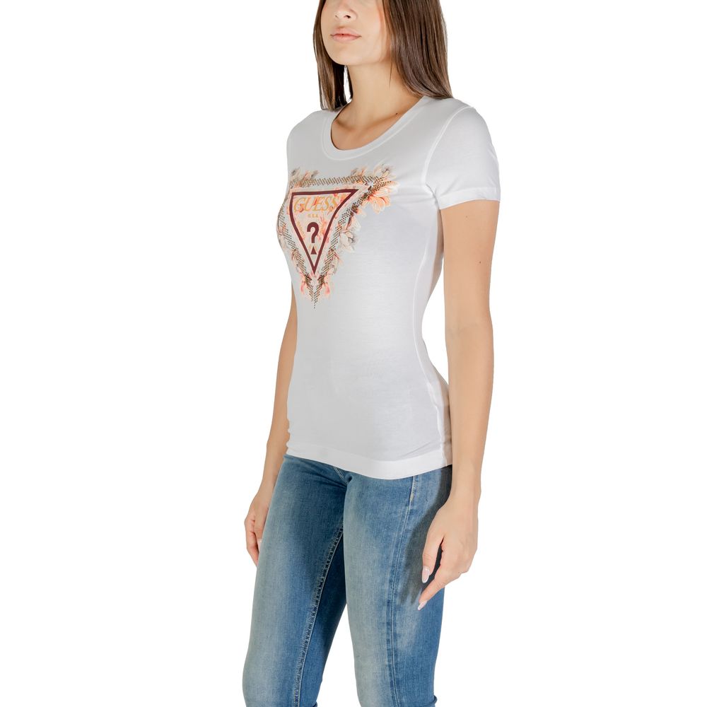 Guess Weißes Baumwoll-T-Shirt