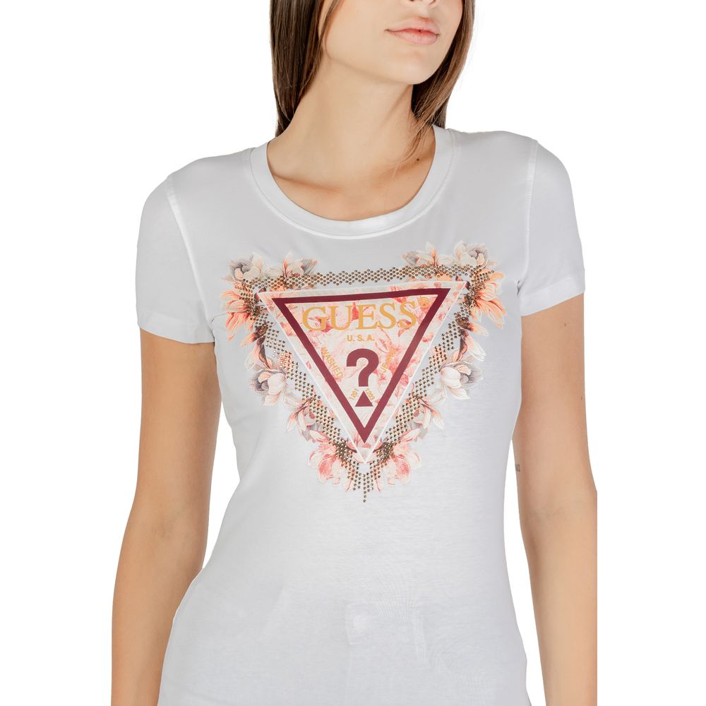 Guess Weißes Baumwoll-T-Shirt