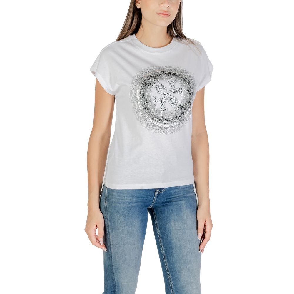 Guess Weißes Baumwoll-T-Shirt
