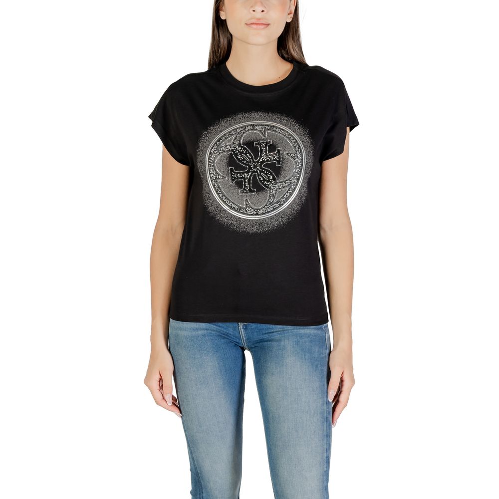 Guess Schwarzes Baumwoll-T-Shirt