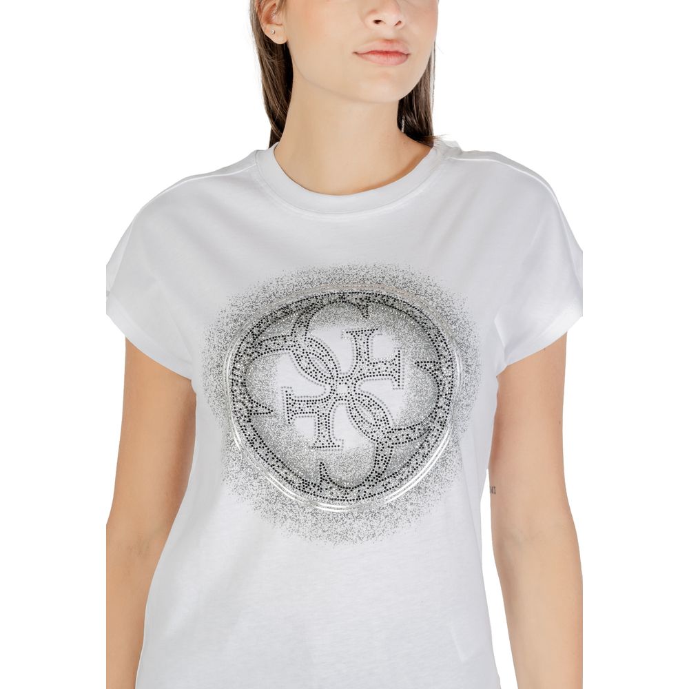 Guess Weißes Baumwoll-T-Shirt