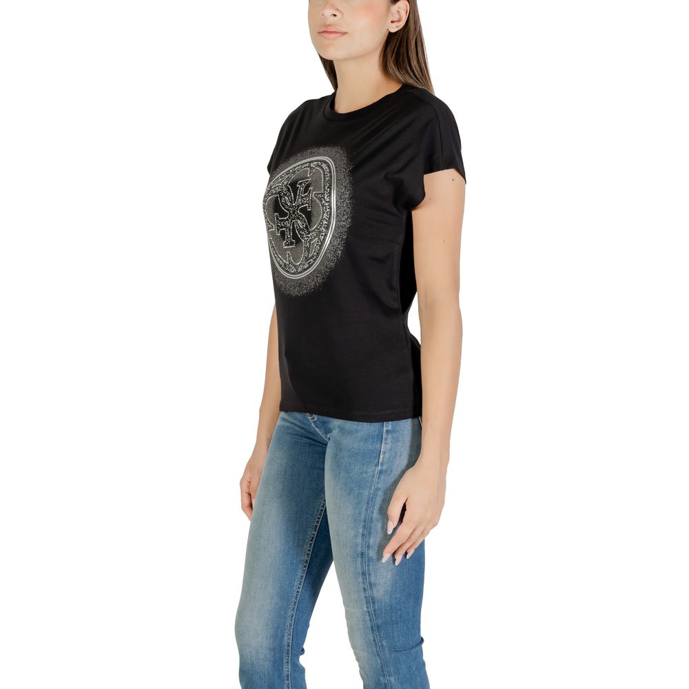 Guess Schwarzes Baumwoll-T-Shirt