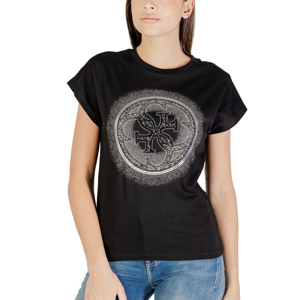 Guess Schwarzes Baumwoll-T-Shirt