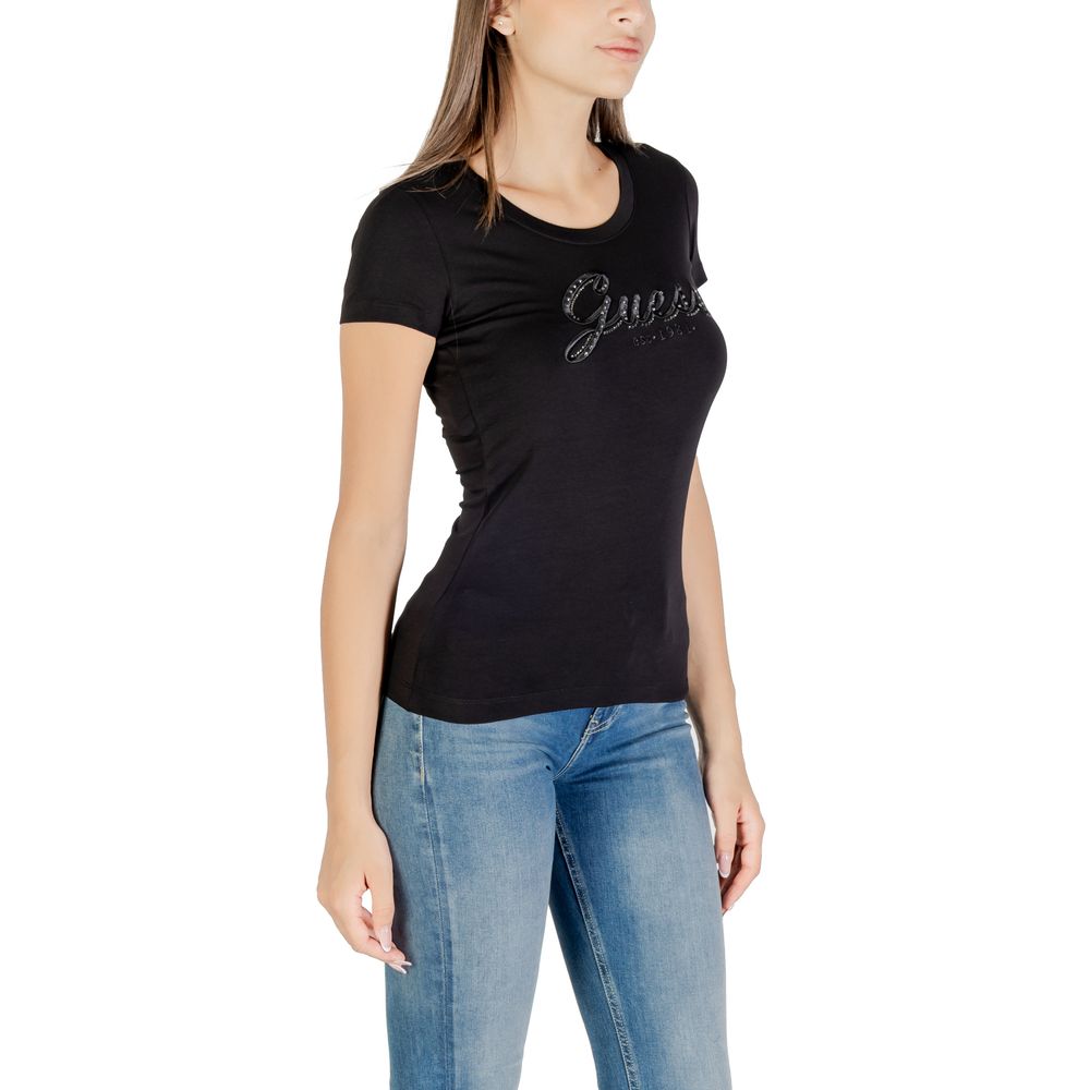Guess Schwarzes Baumwoll-T-Shirt