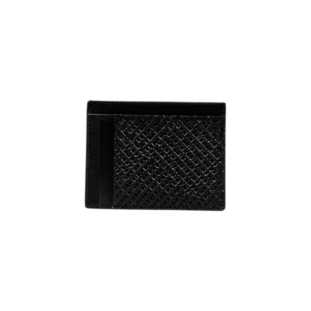 Armani Exchange Schwarzer Kartenhalter aus Leder