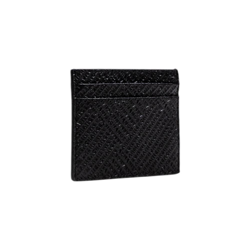 Armani Exchange Schwarzer Kartenhalter aus Leder
