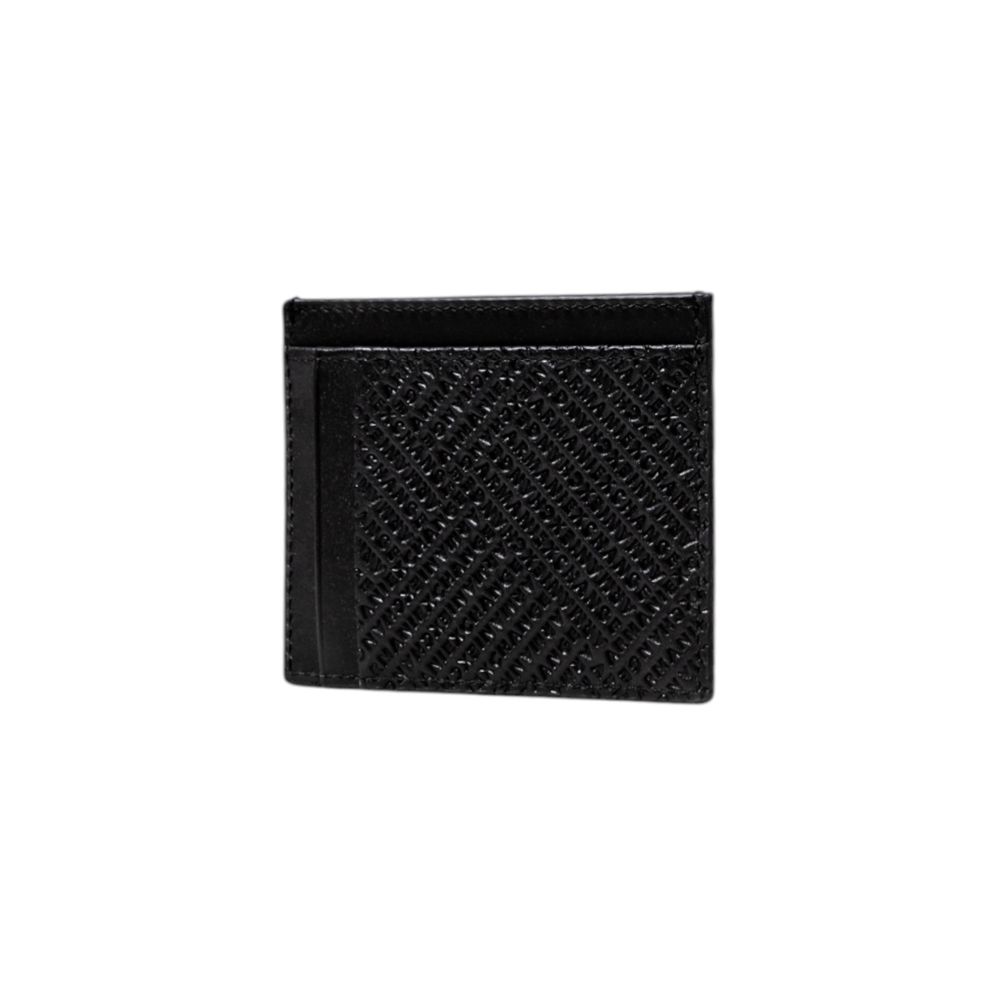 Armani Exchange Schwarzer Kartenhalter aus Leder