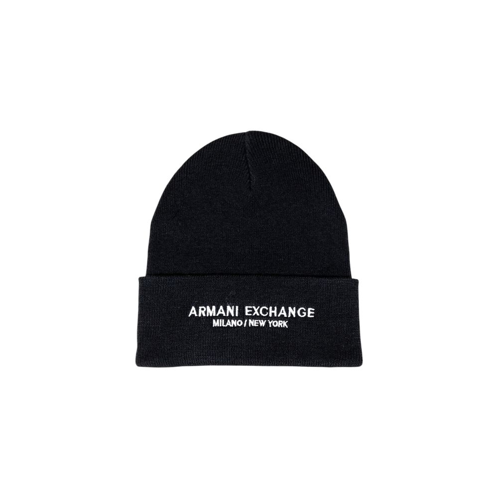 Armani Exchange Black Polyester Cap (Baseball Cap)