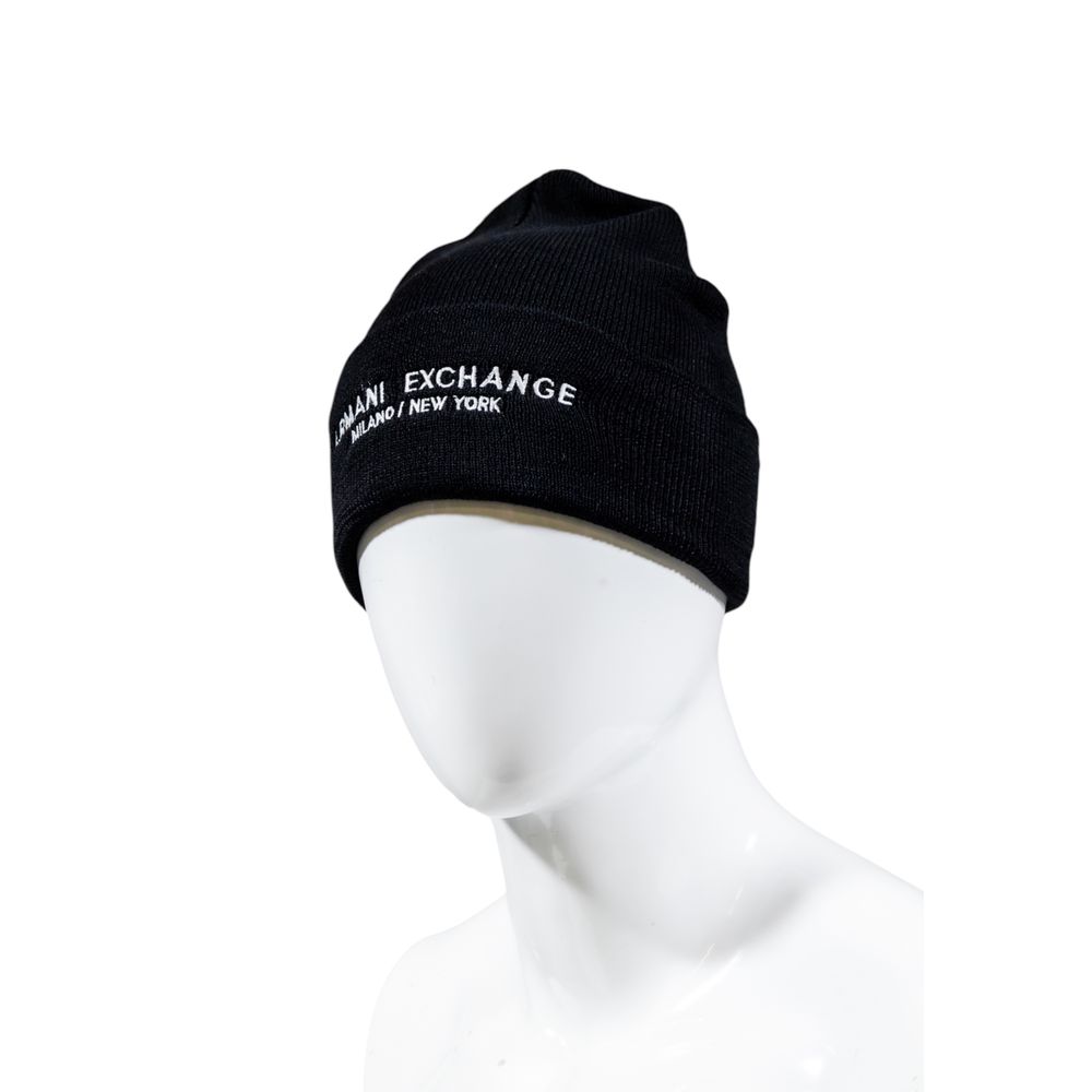 Armani Exchange Black Polyester Cap (Baseball Cap)