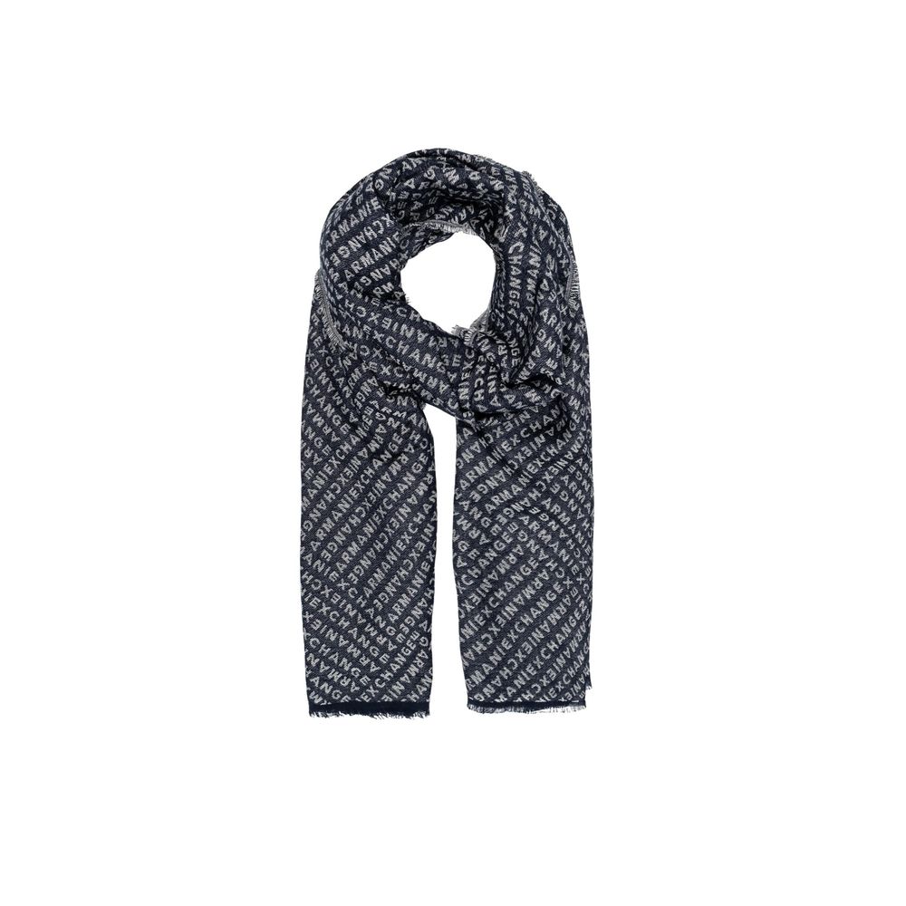 Armani Exchange Blauer Viskose-Schal