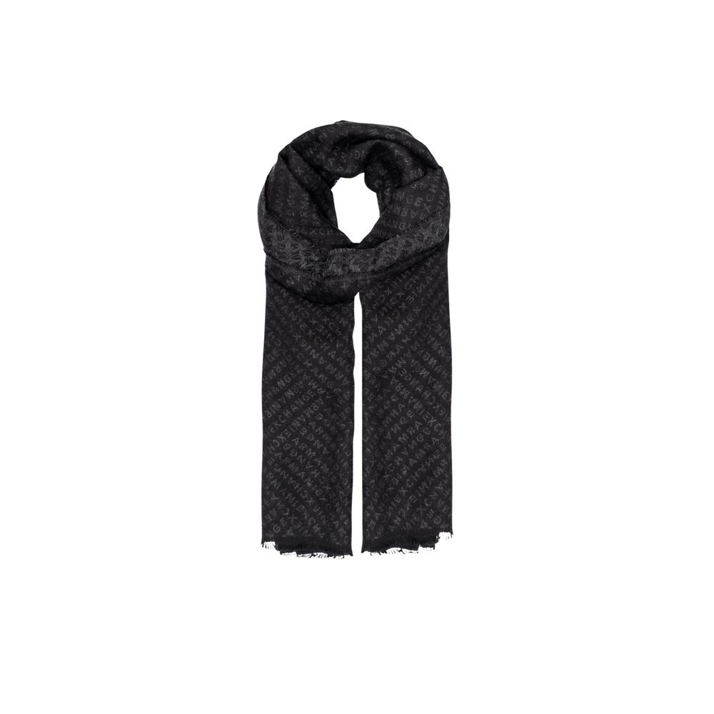 Armani Exchange Schwarzer Viskose-Schal