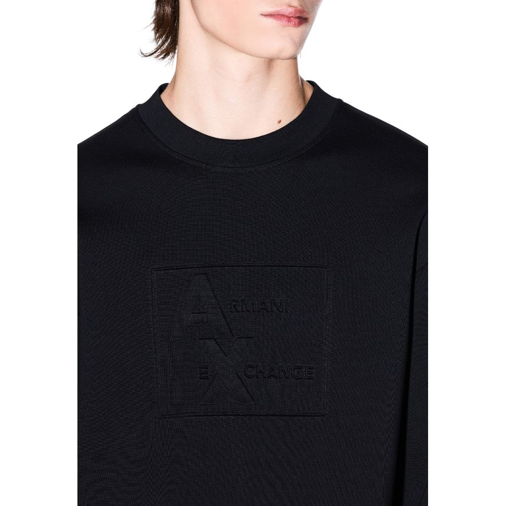 Armani Exchange Schwarzer Baumwoll-Sweatshirt