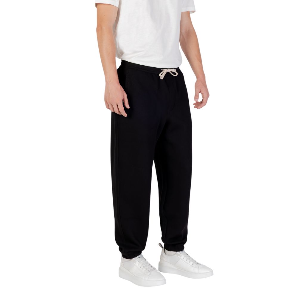 Armani Exchange Black Cotton Joggers (Sports Trousers)