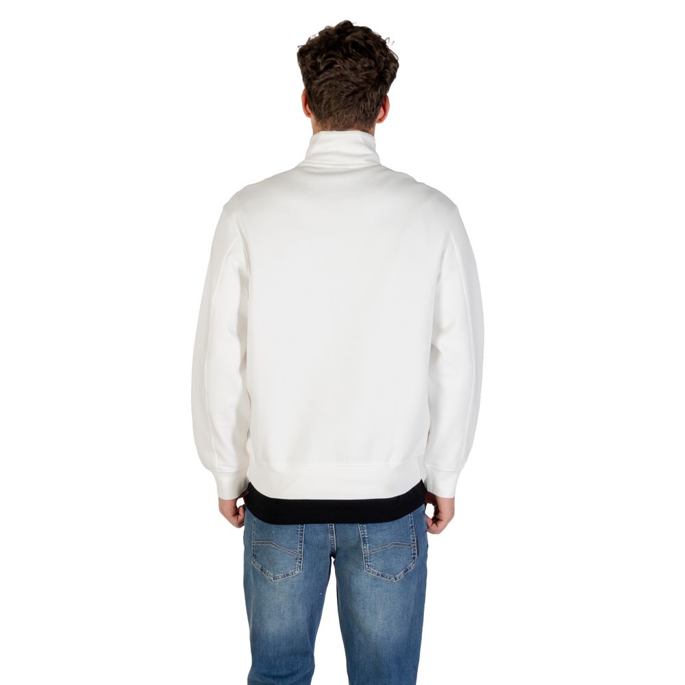 Armani Exchange Sweatshirt aus Baumwolle in Cremefarben