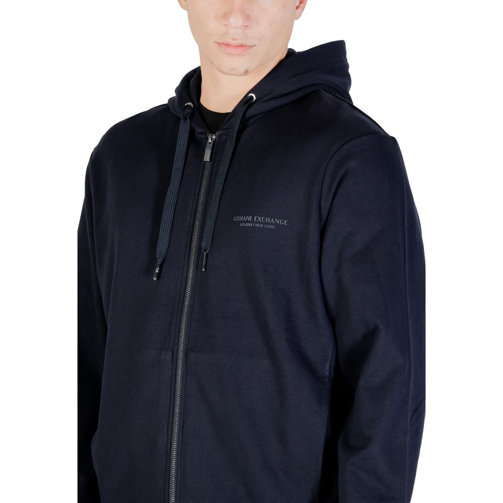 Armani Exchange Blauer Baumwoll-Hoodie