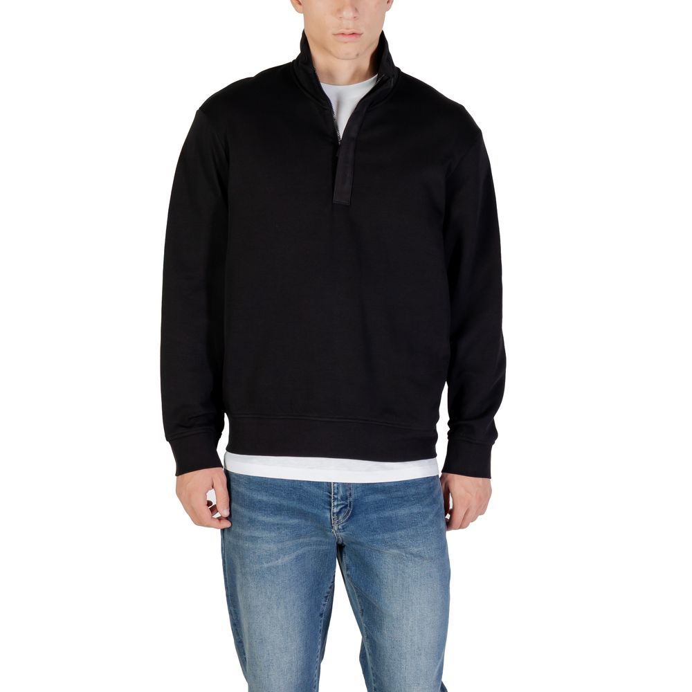 Armani Exchange Schwarzer Baumwoll-Sweatshirt
