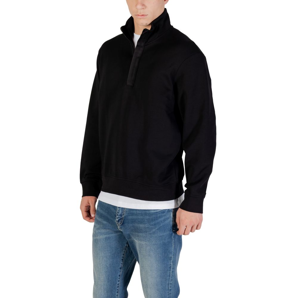 Armani Exchange Schwarzer Baumwoll-Sweatshirt