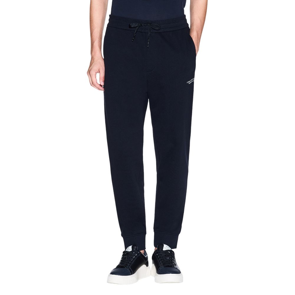 Armani Exchange Blue Cotton Joggers (Sweatpants)