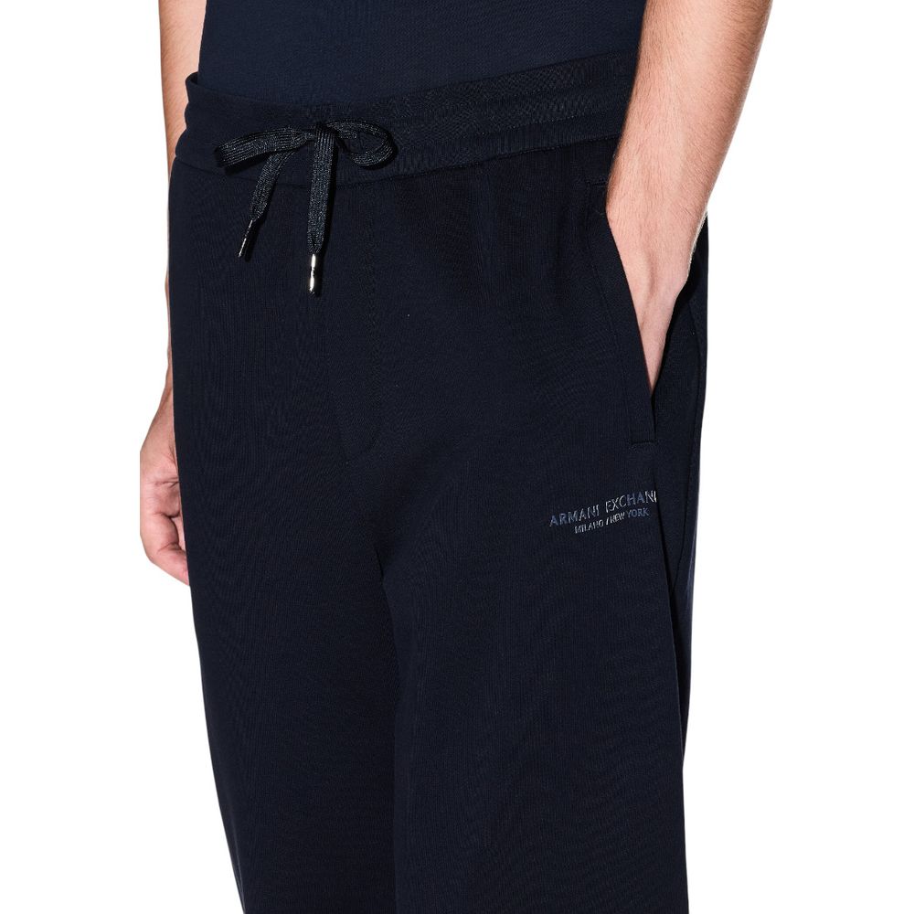 Armani Exchange Blue Cotton Joggers (Sweatpants)