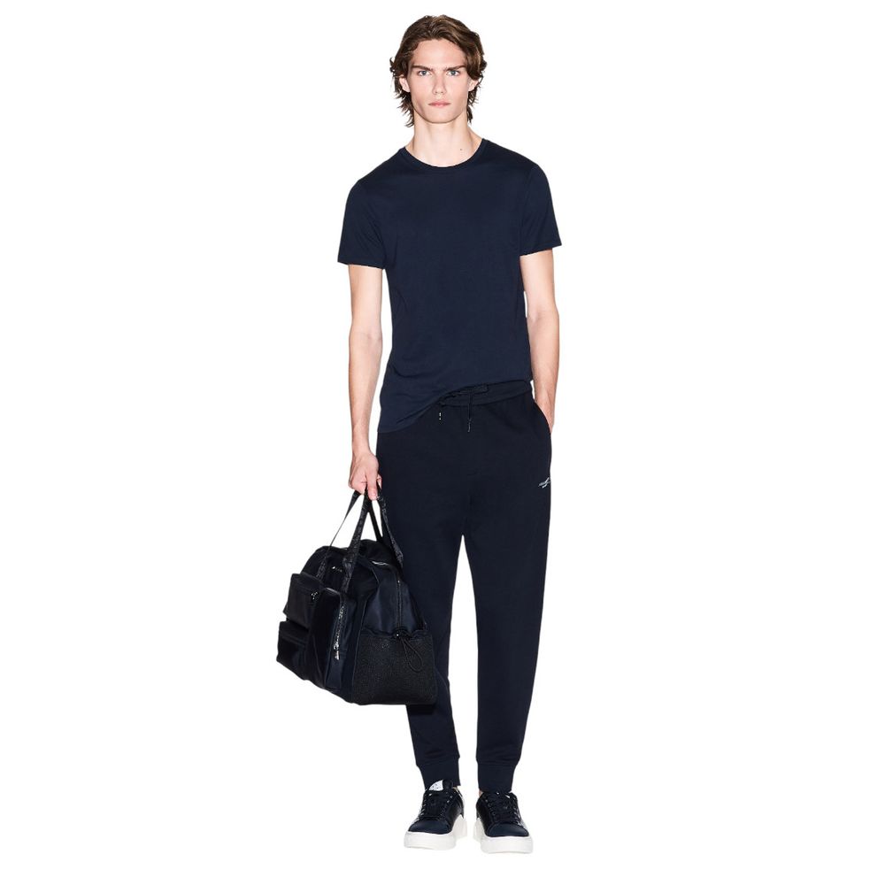 Armani Exchange Blue Cotton Joggers (Sweatpants)