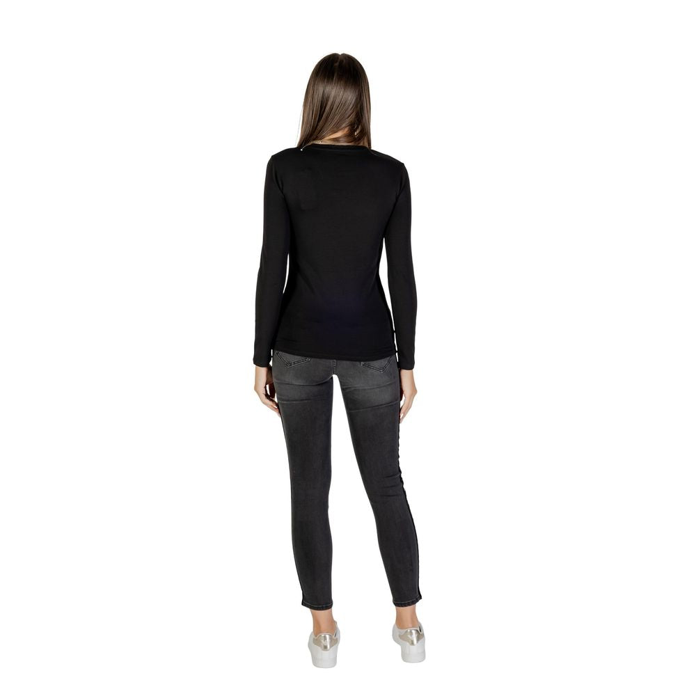 Armani Exchange Schwarzes Baumwoll-T-Shirt
