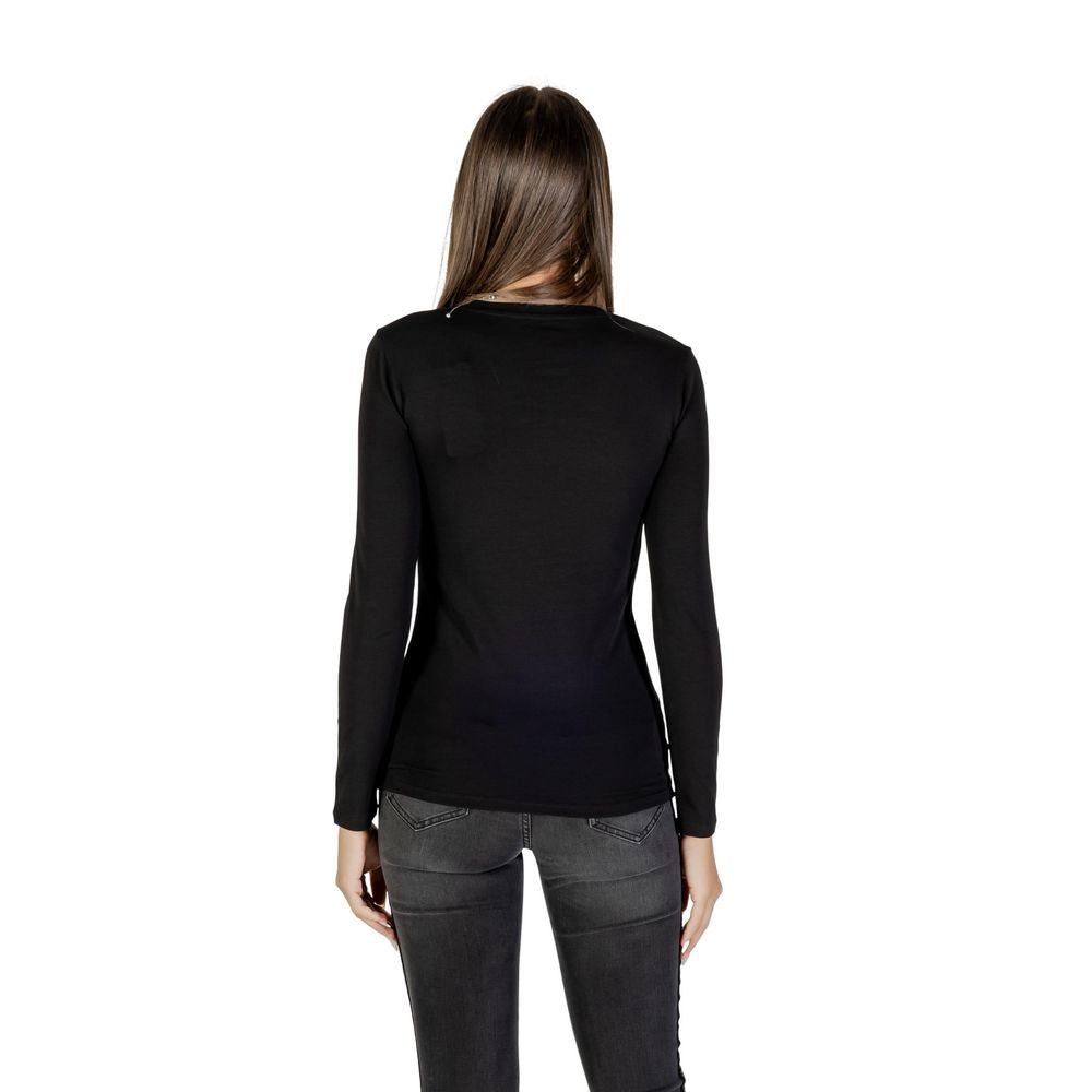 Armani Exchange Schwarzes Baumwoll-T-Shirt